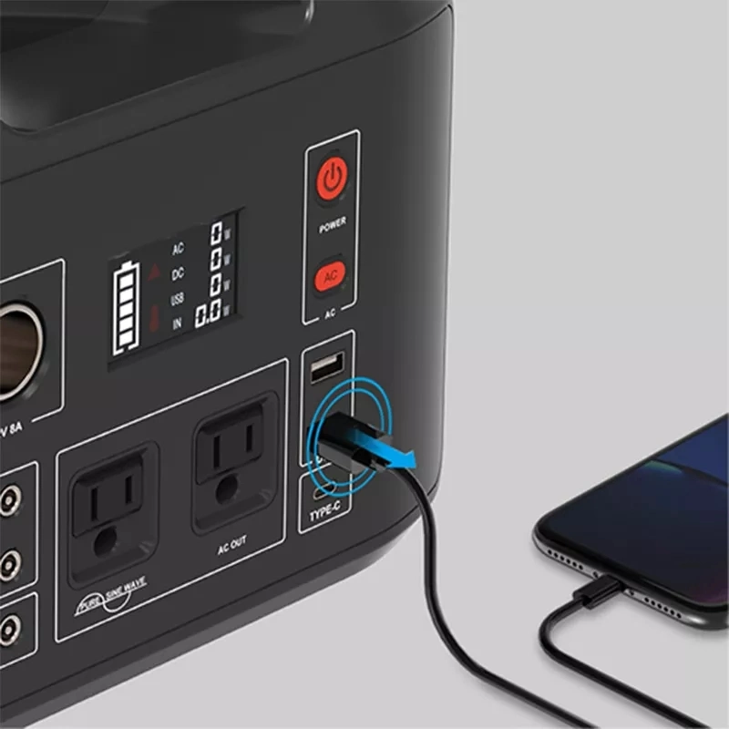 300W AC/DC/USB/Solar γεννητριών ηλεκτρικών συστημάτων εγχώριων συσκευών υπαίθριος στρατοπέδευσης σταθμός παραγωγής ηλεκτρικού ρεύματος πυροβολισμού φορητός